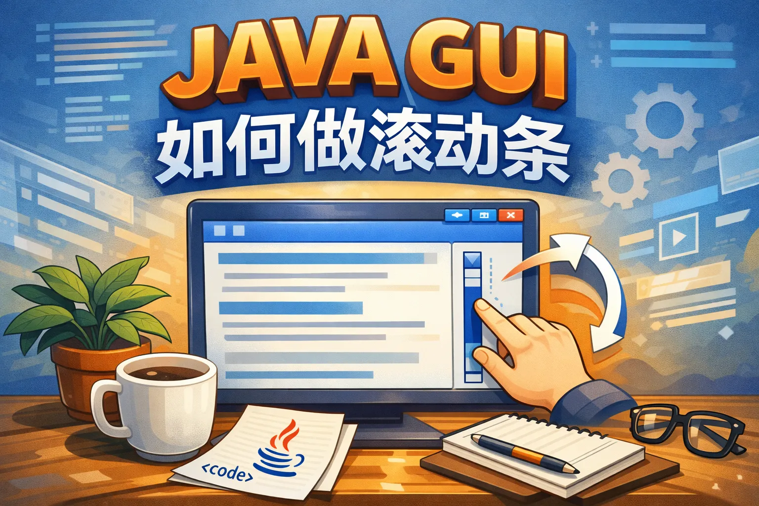 java gui如何做滚动条