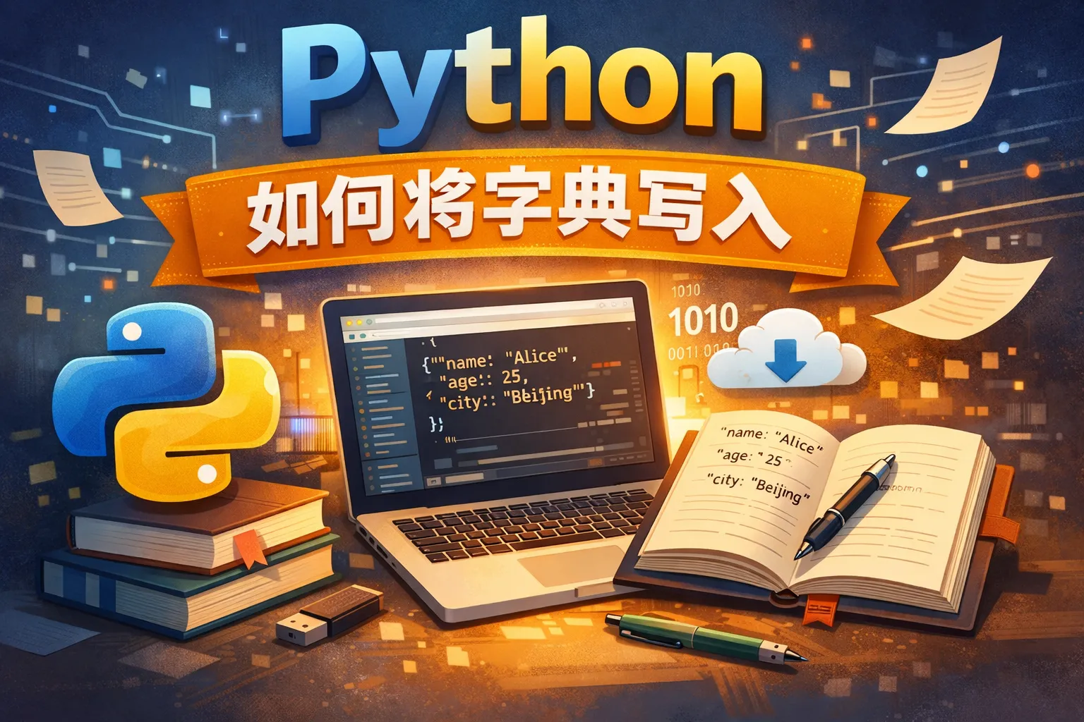 python如何将字典写入