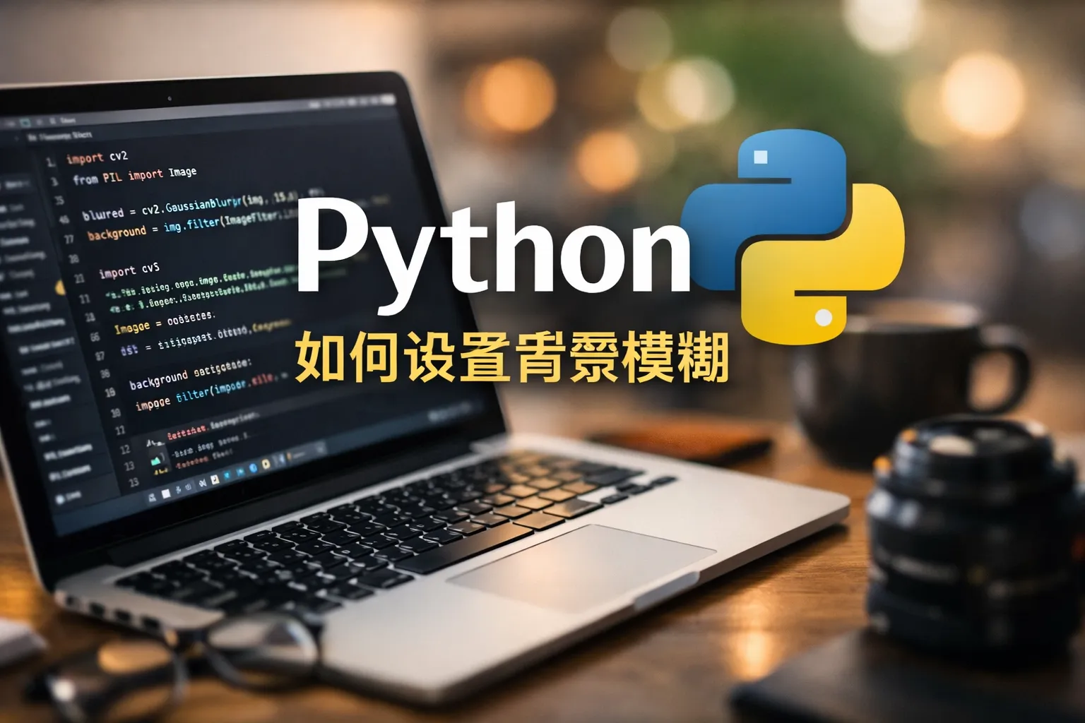 python如何设置背景模糊