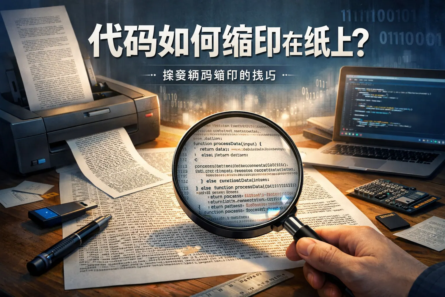 代码如何缩印在纸上去