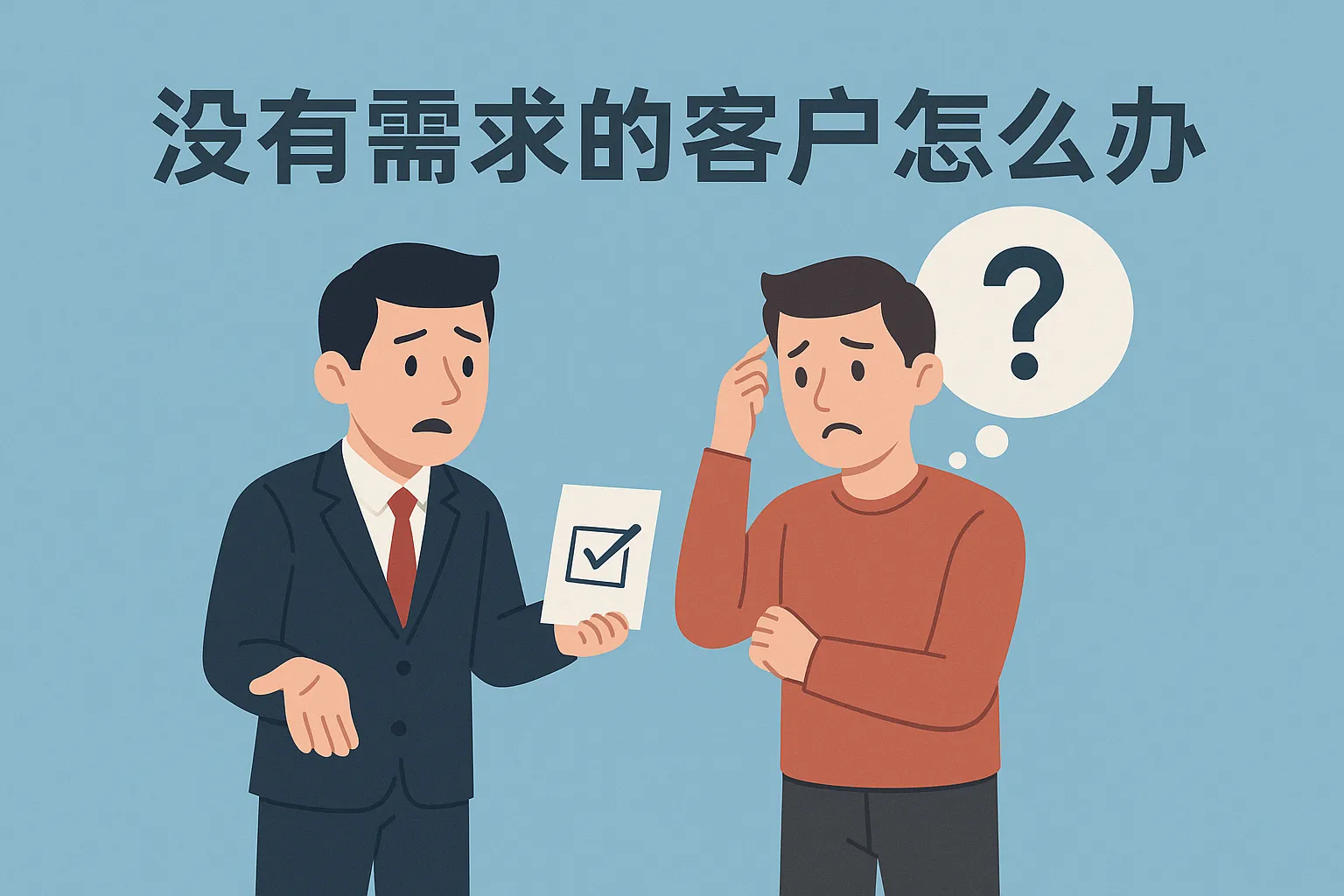 没有需求的客户怎么办