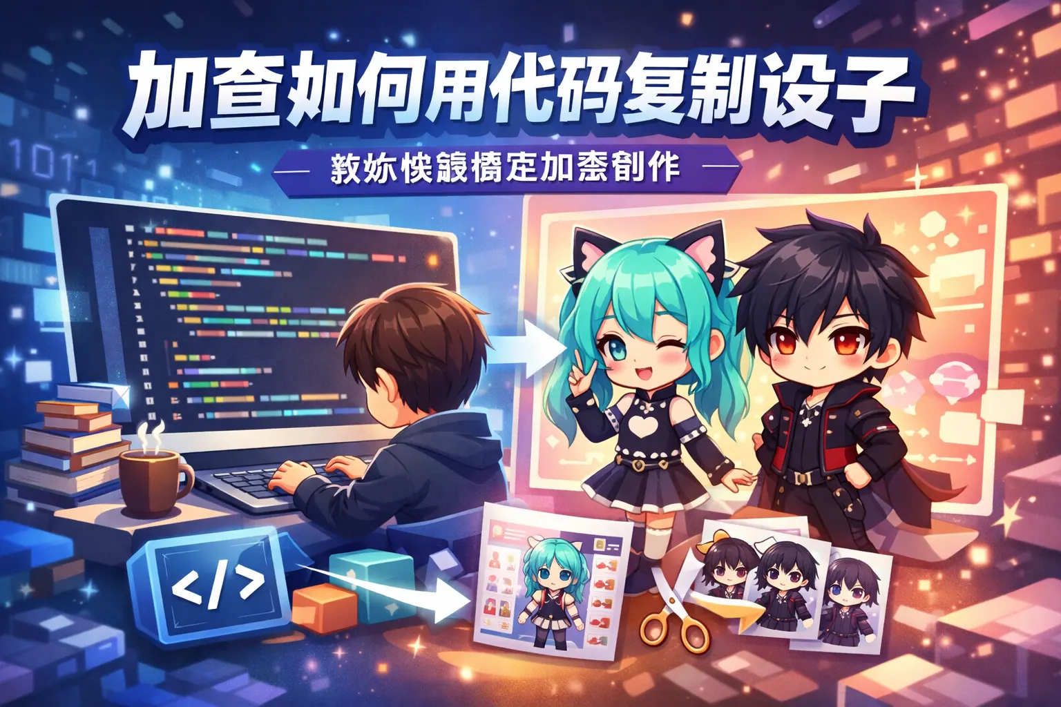 加查如何用代码复制设子