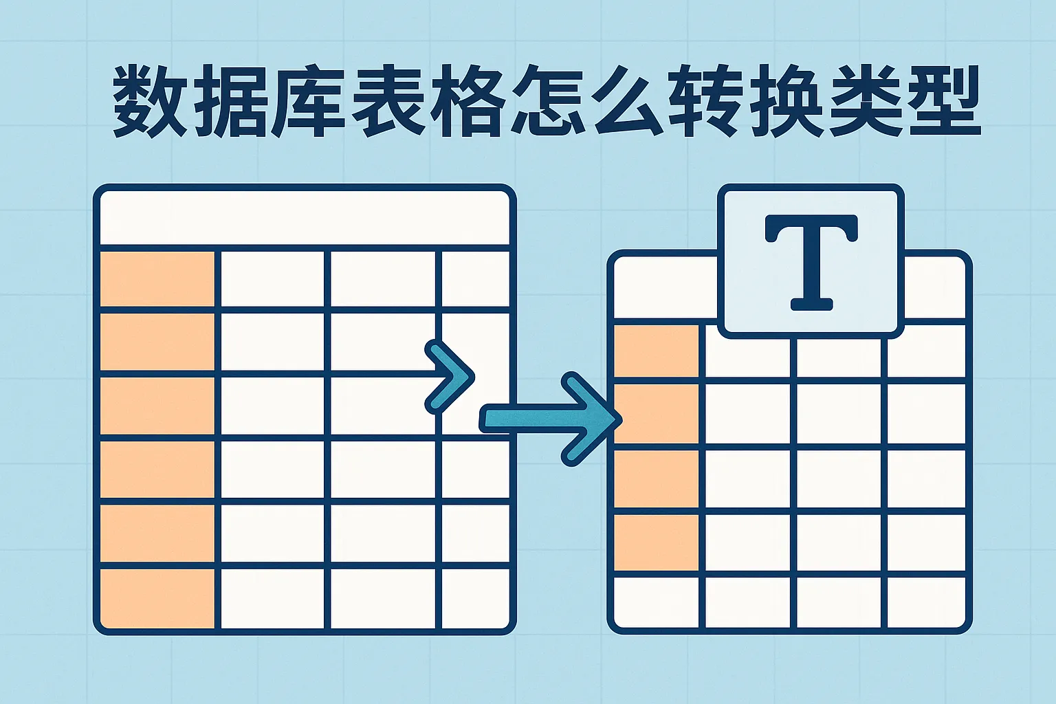 数据库表格怎么转换类型
