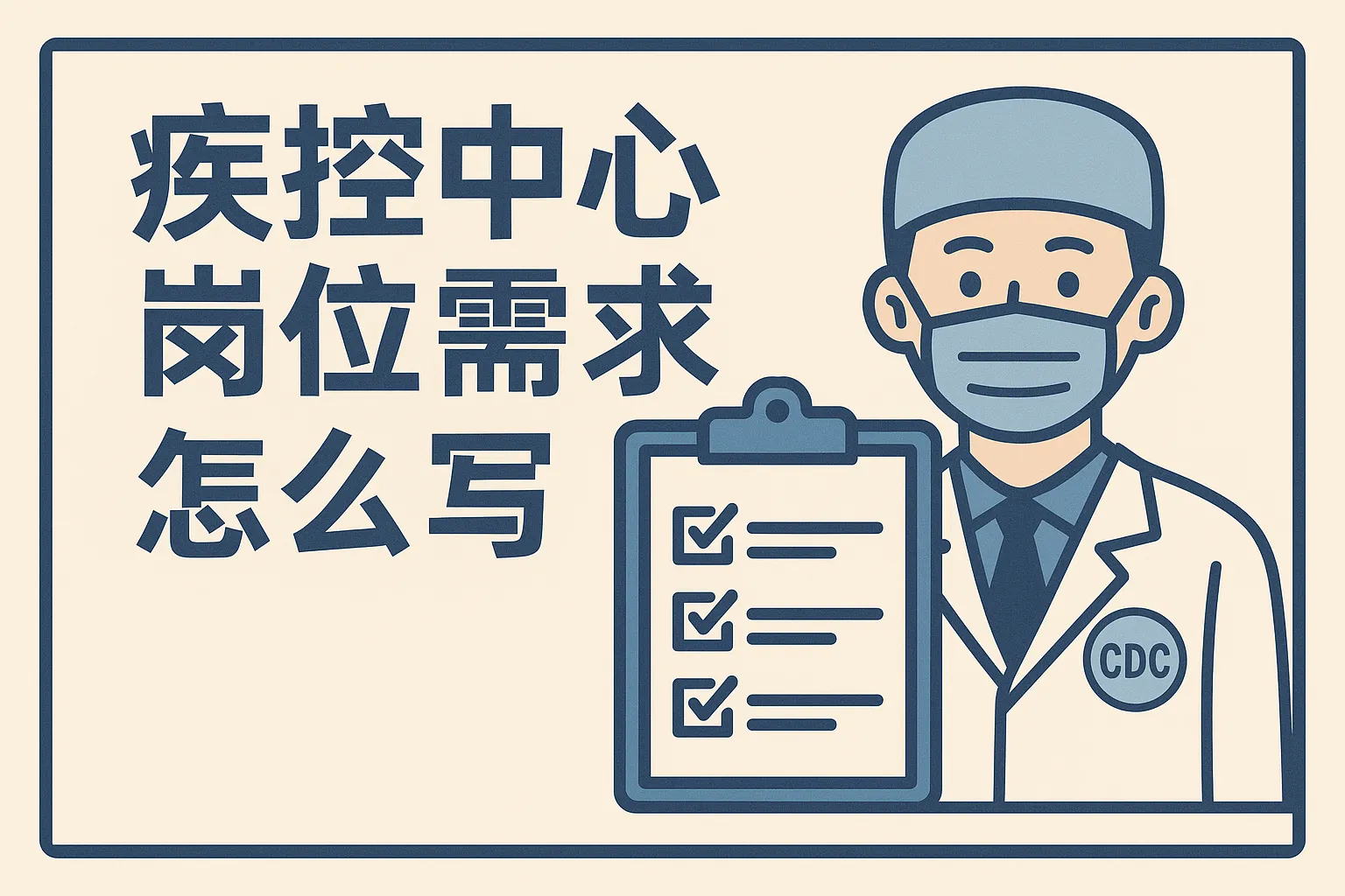 疾控中心岗位需求怎么写