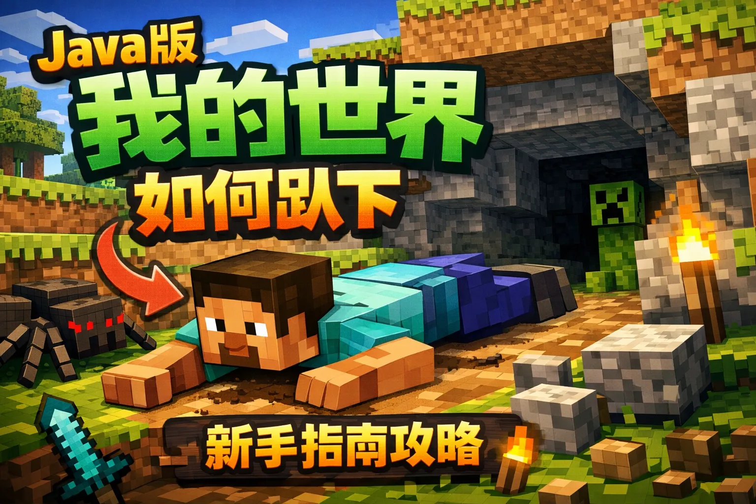 java版我的世界如何趴下
