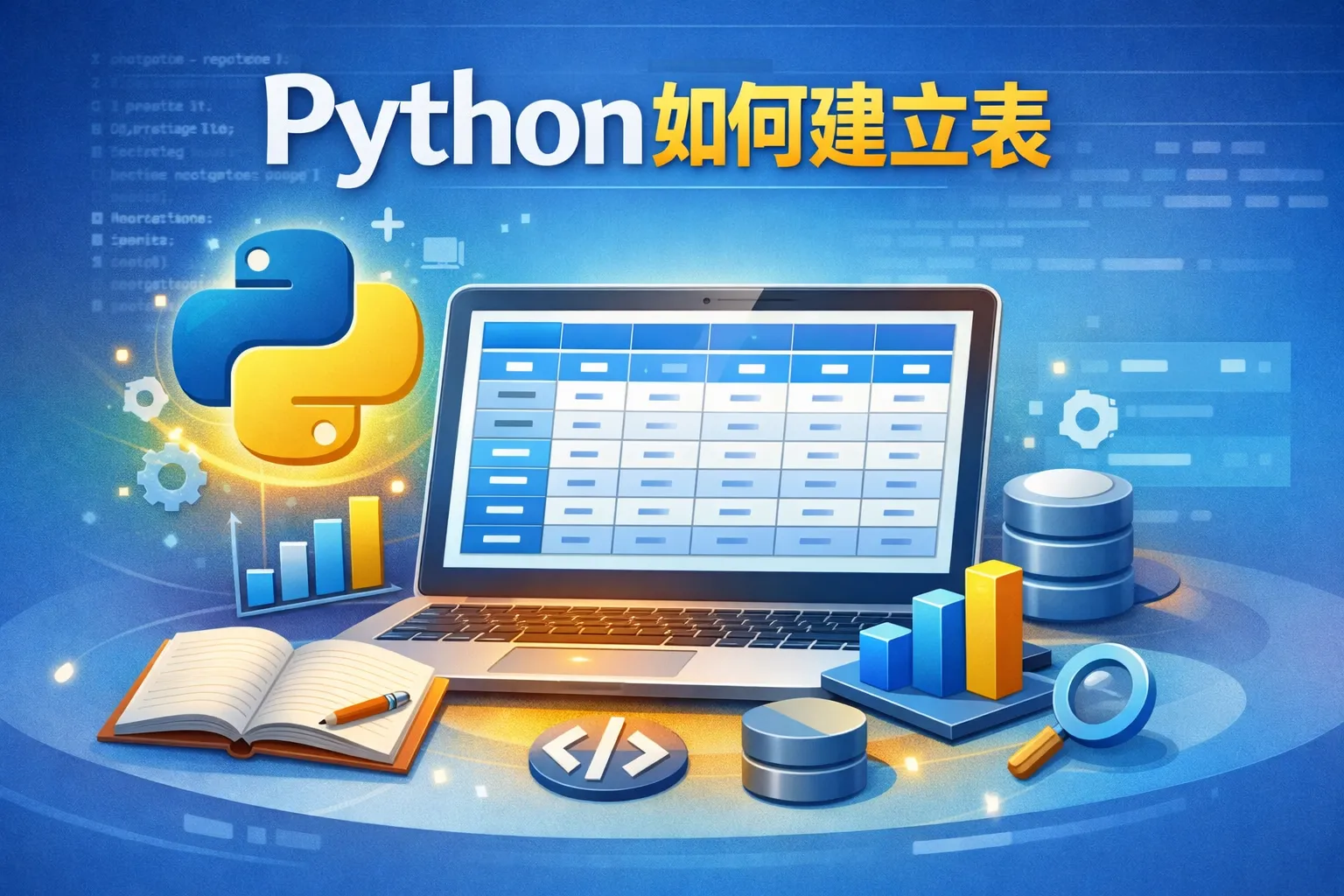 python如何建立表