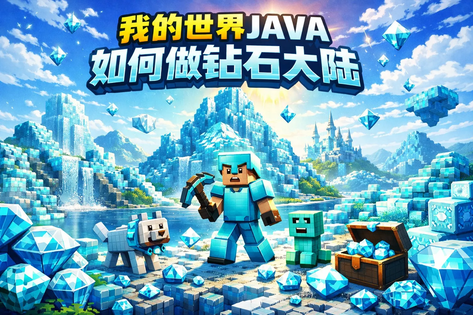我的世界java如何做钻石大陆