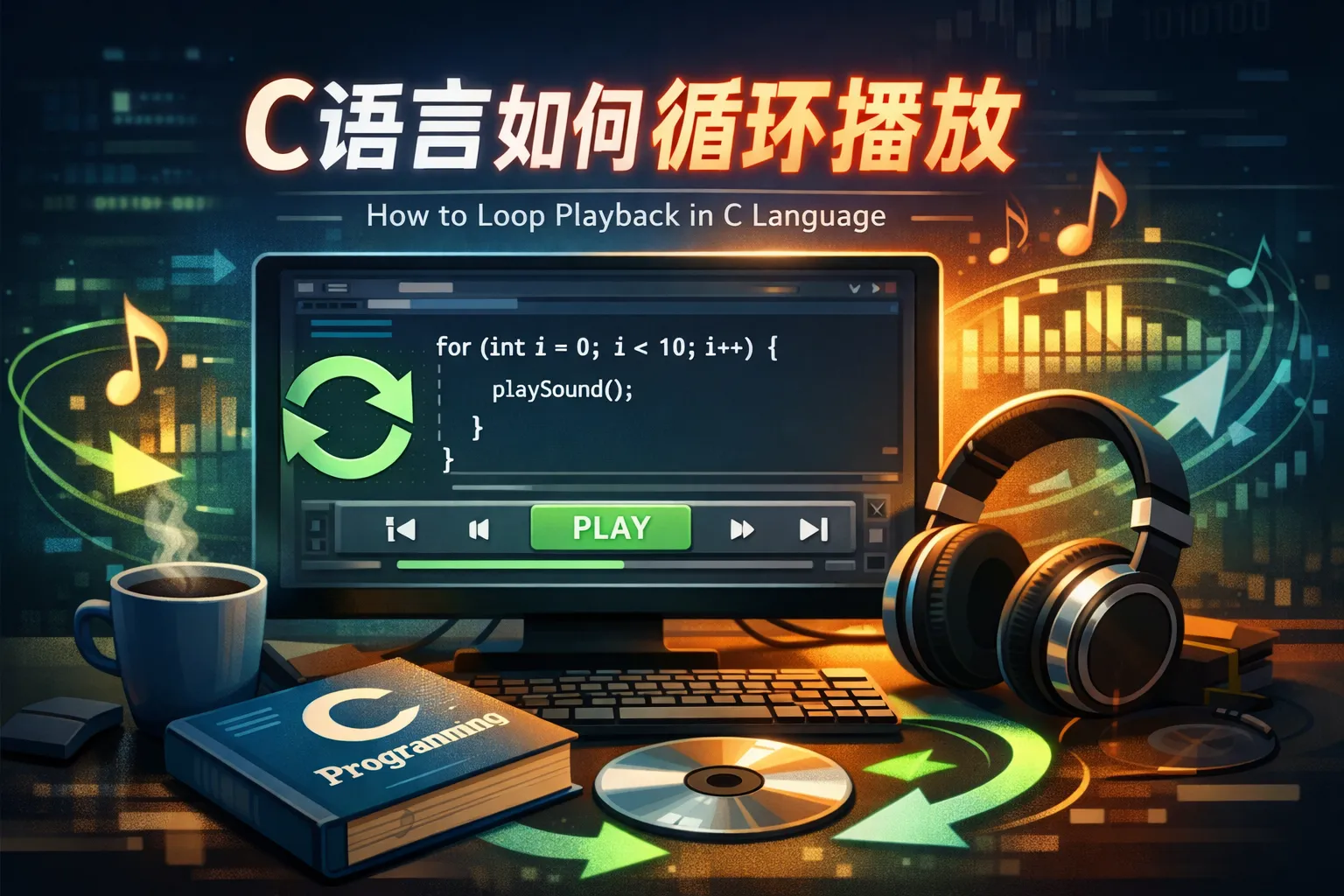 c语言如何循环播放