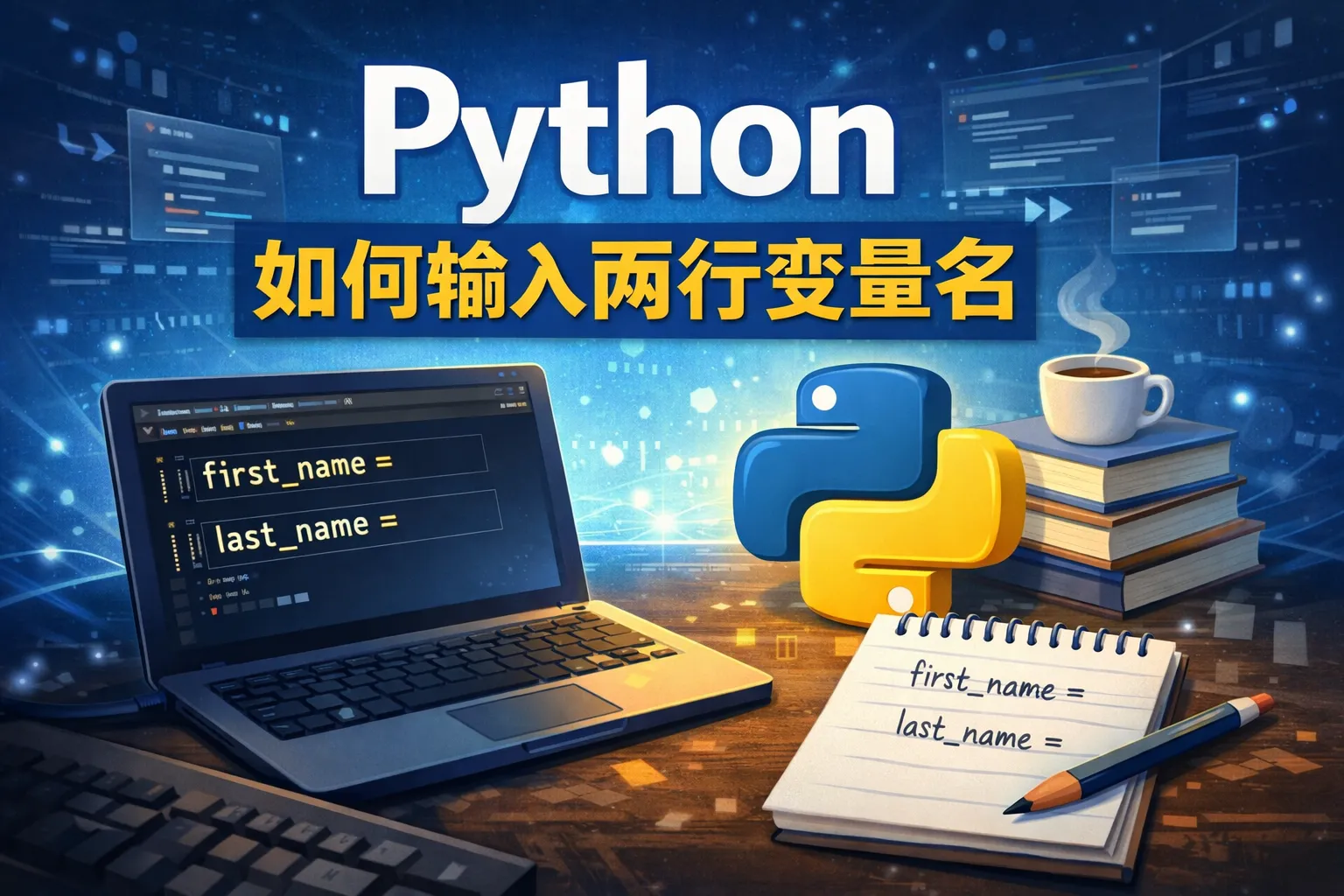 python如何输入两行变量名