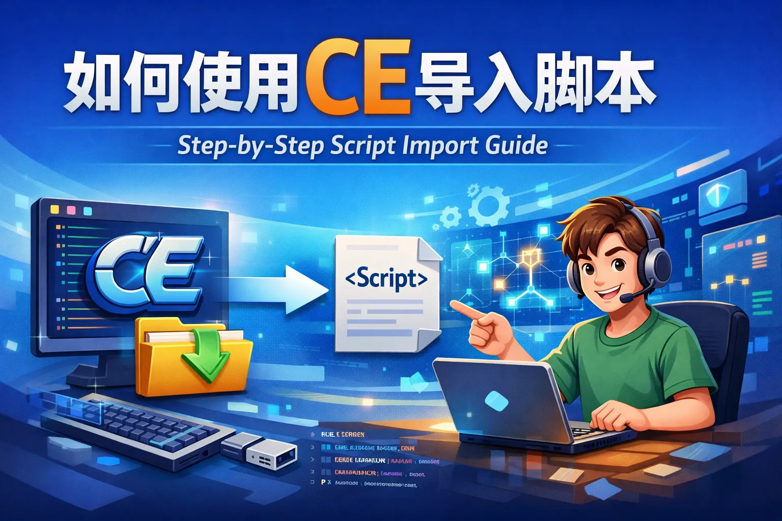 如何使用ce导入脚本