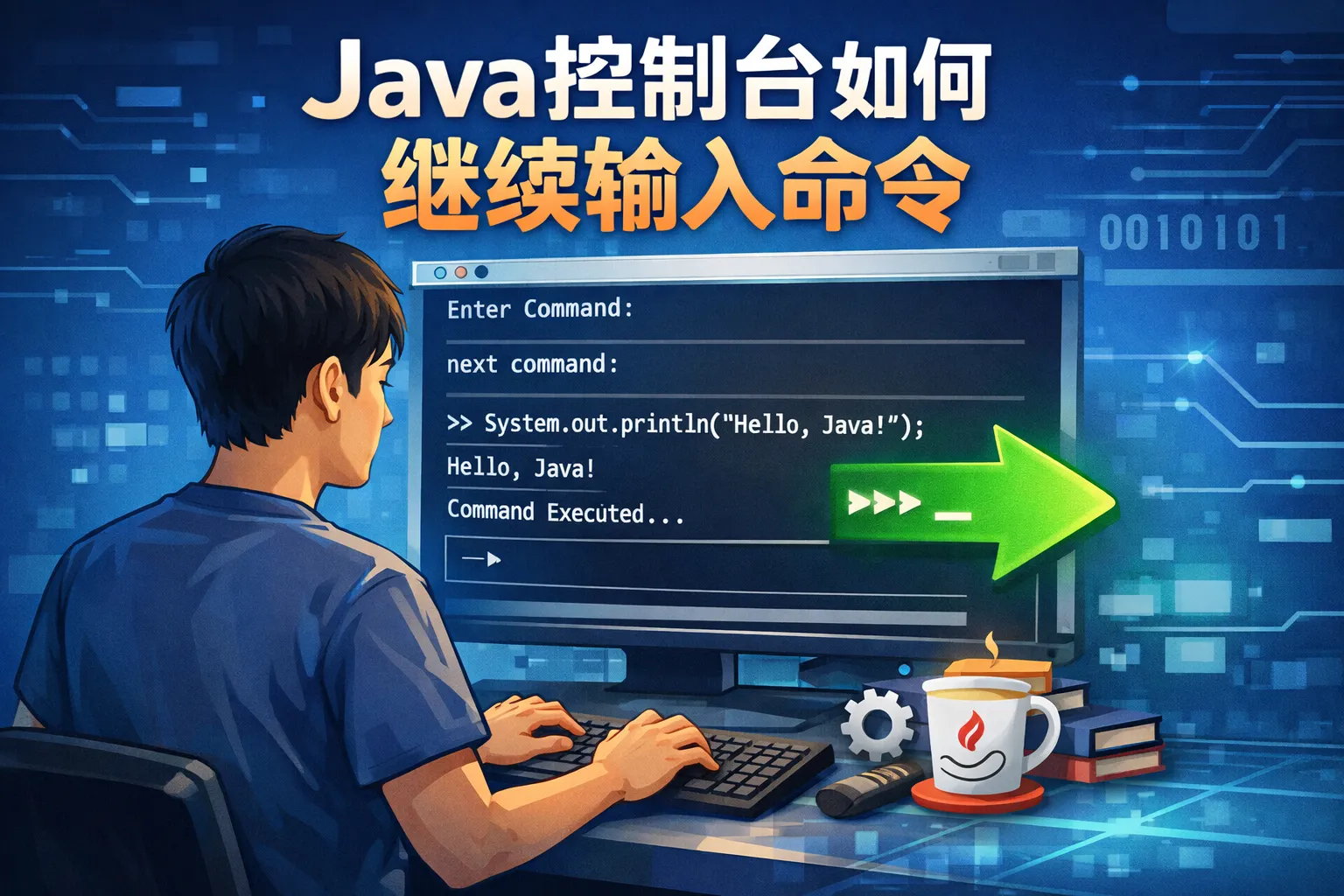java控制台如何继续输入命令