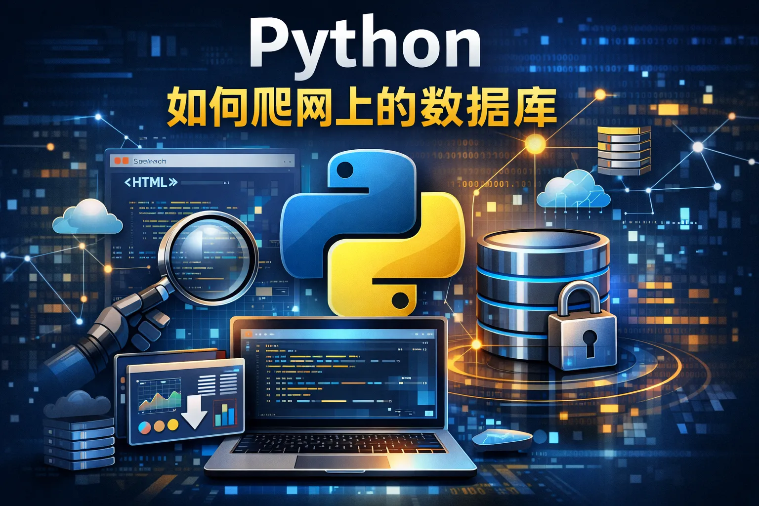 python如何爬网上的数据库