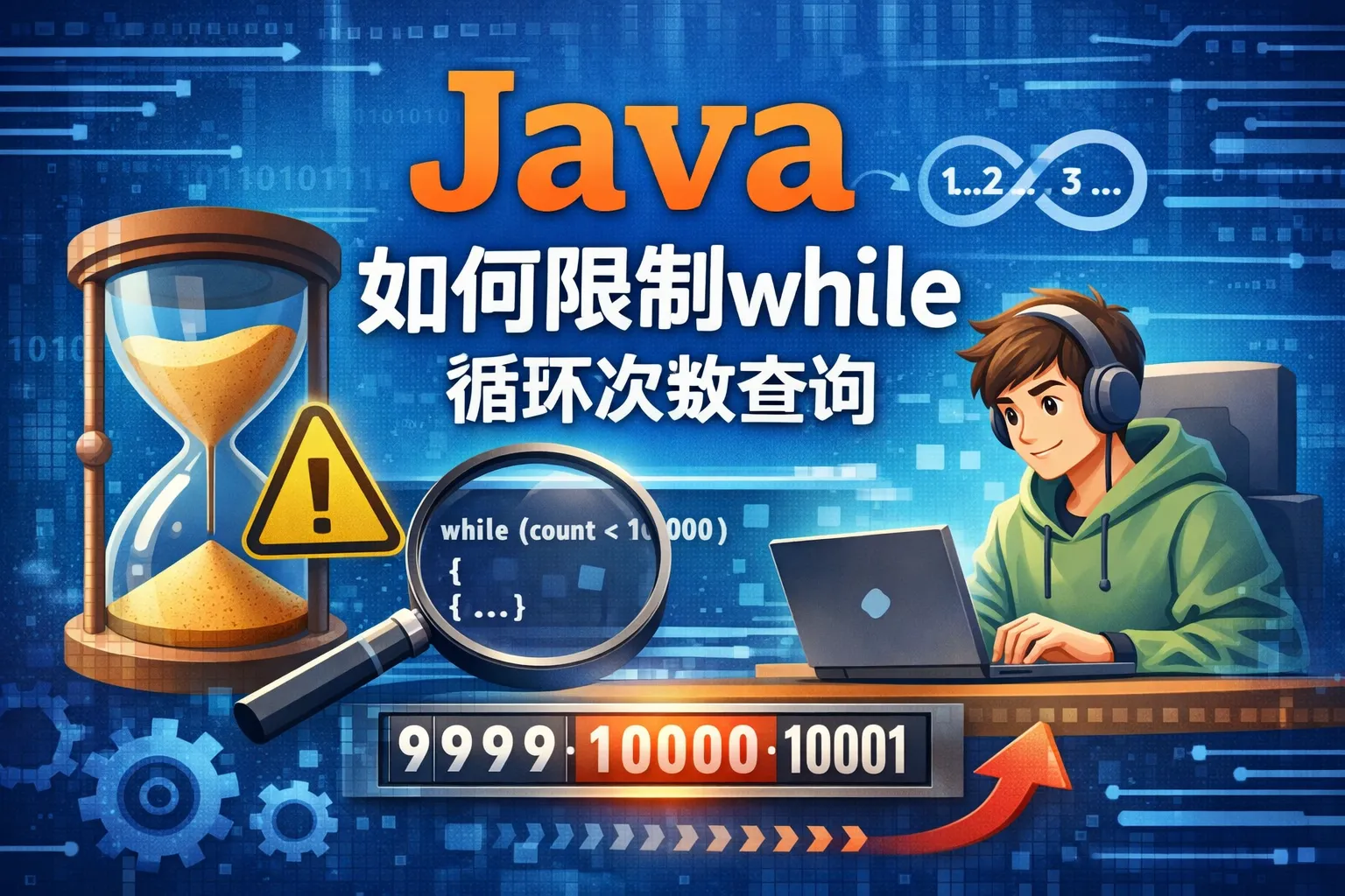 java如何限制while循环次数查询