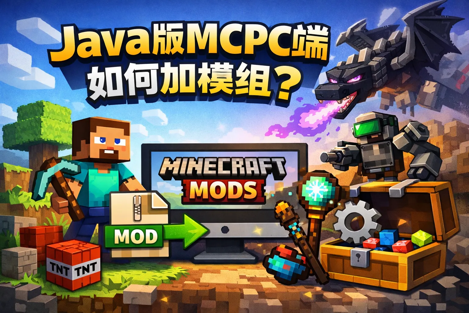 java版mcpc端如何加模组