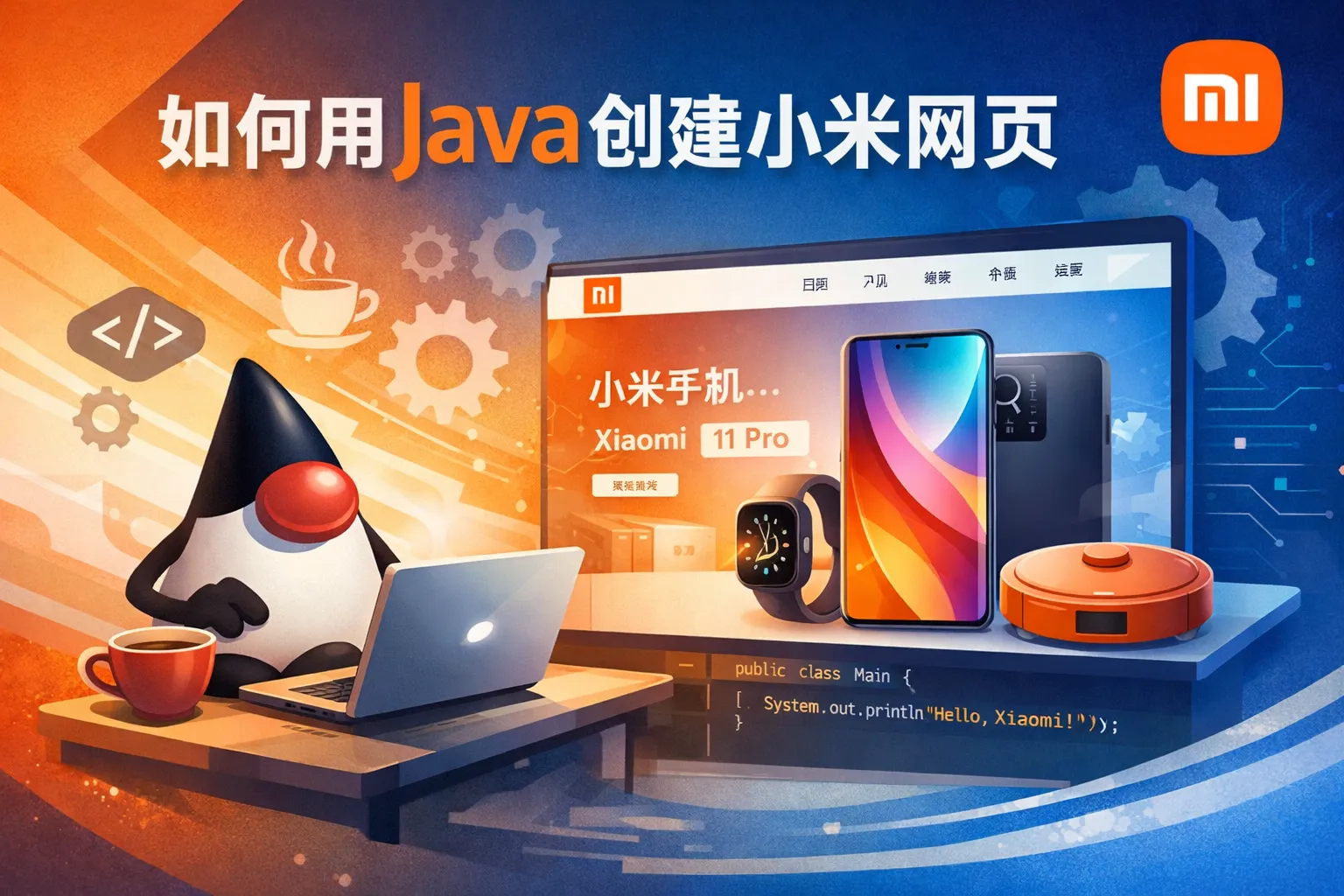 如何用java创建小米网页