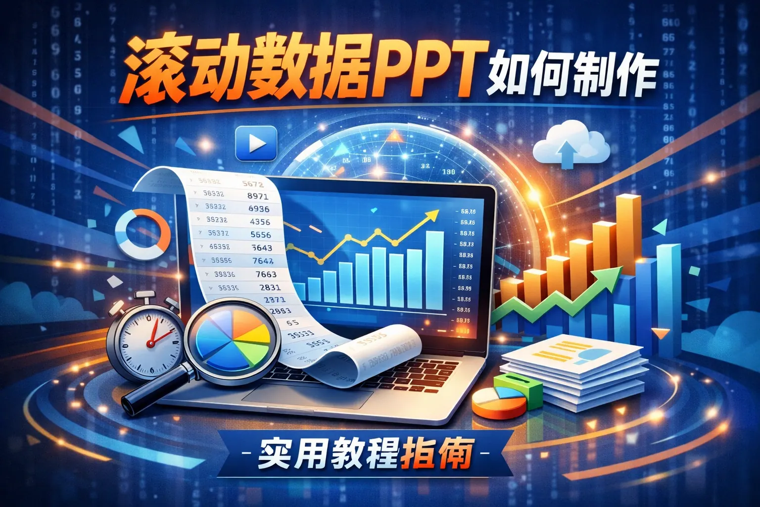 滚动数据ppt如何制作