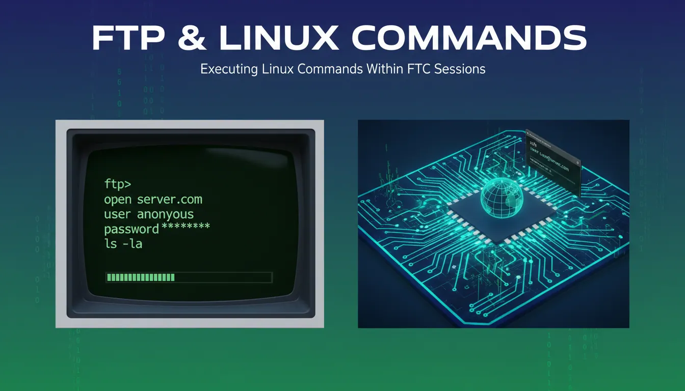 ftp里如何执行linux命令