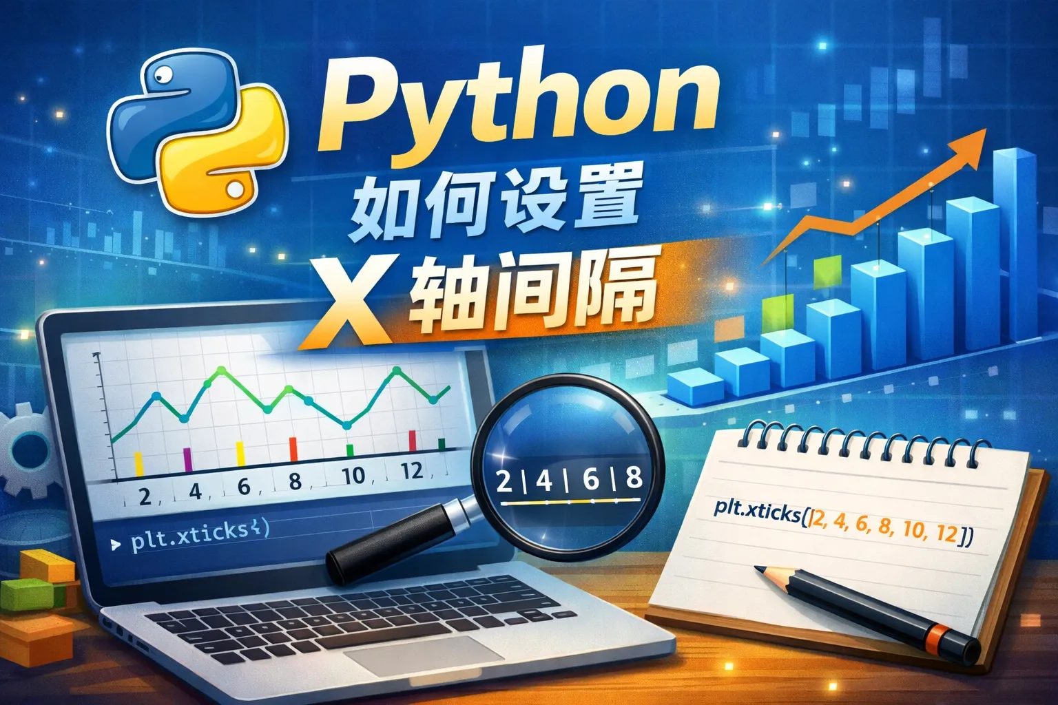 python如何设置x轴间隔