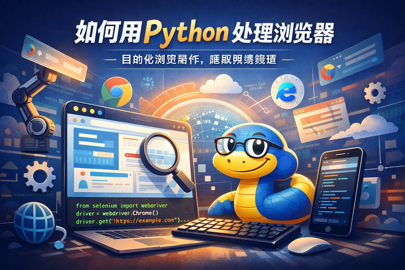 如何用python处理浏览器