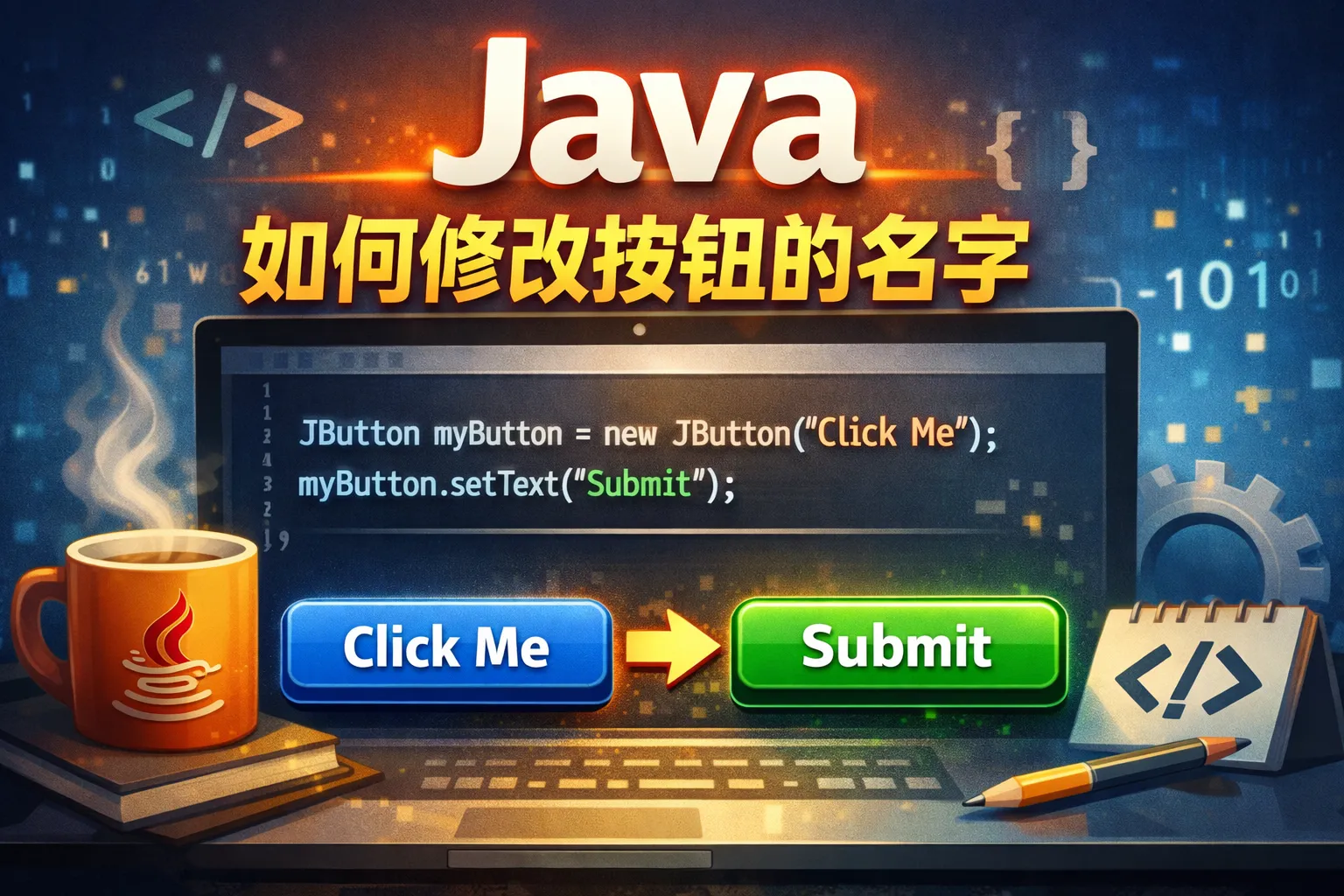 java 如何修改按钮的名字