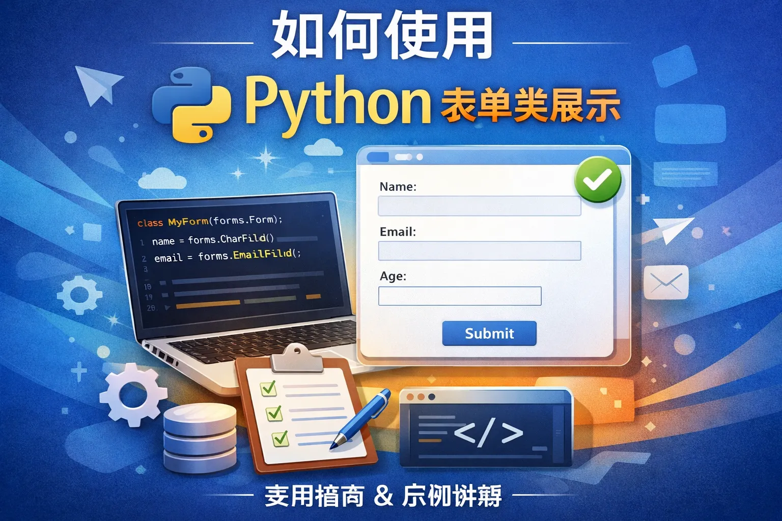 如何使用python表单类展示