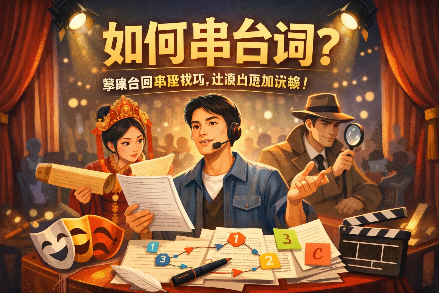 汇报如何串台词