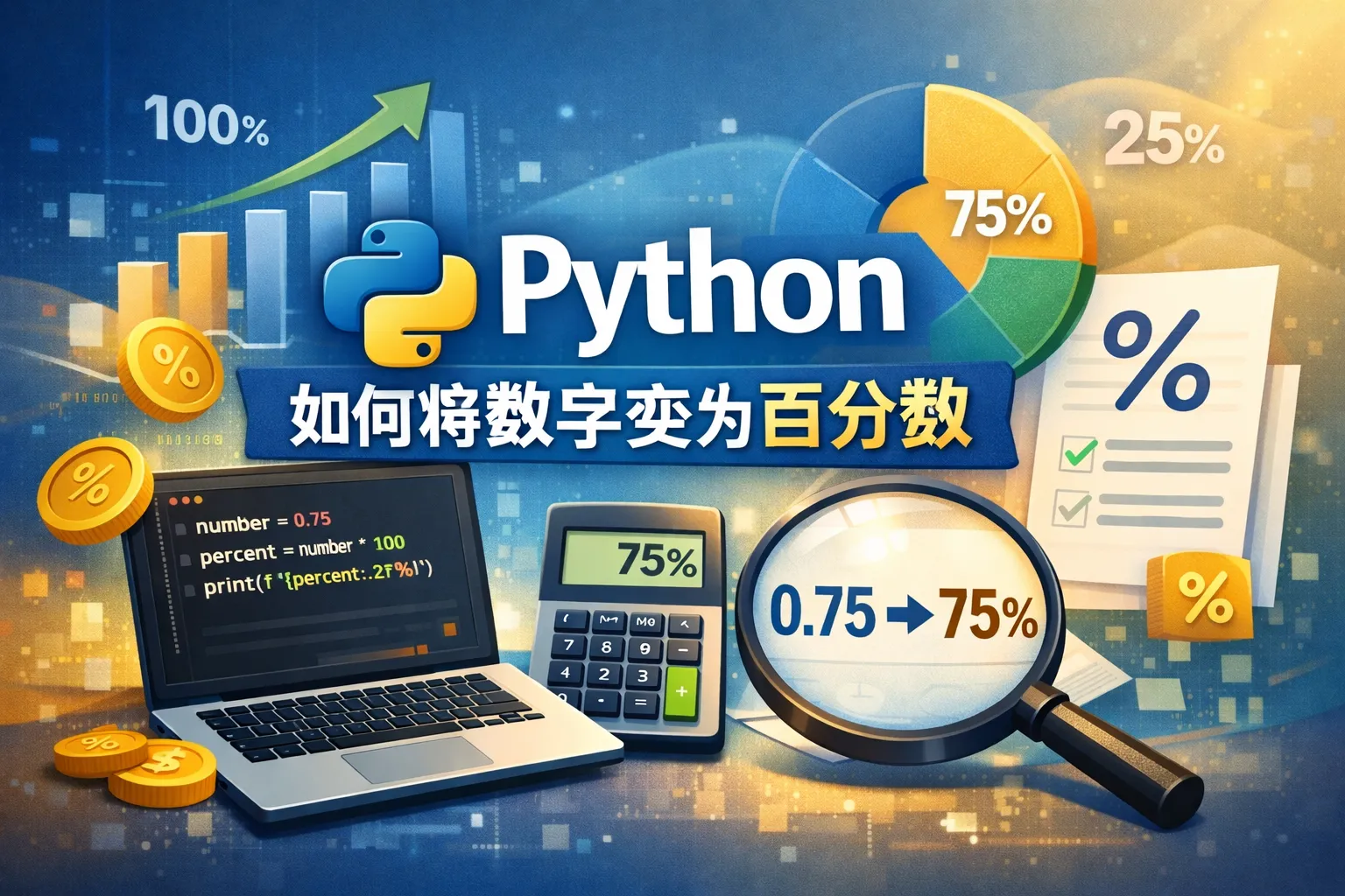 python如何将数字变为百分数