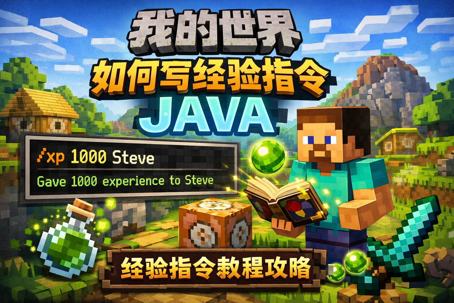 我的世界如何写经验指令java