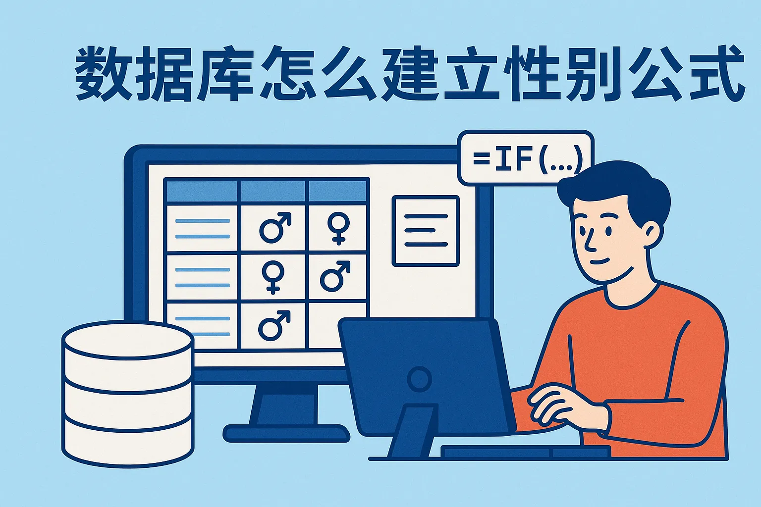 数据库怎么建立性别公式
