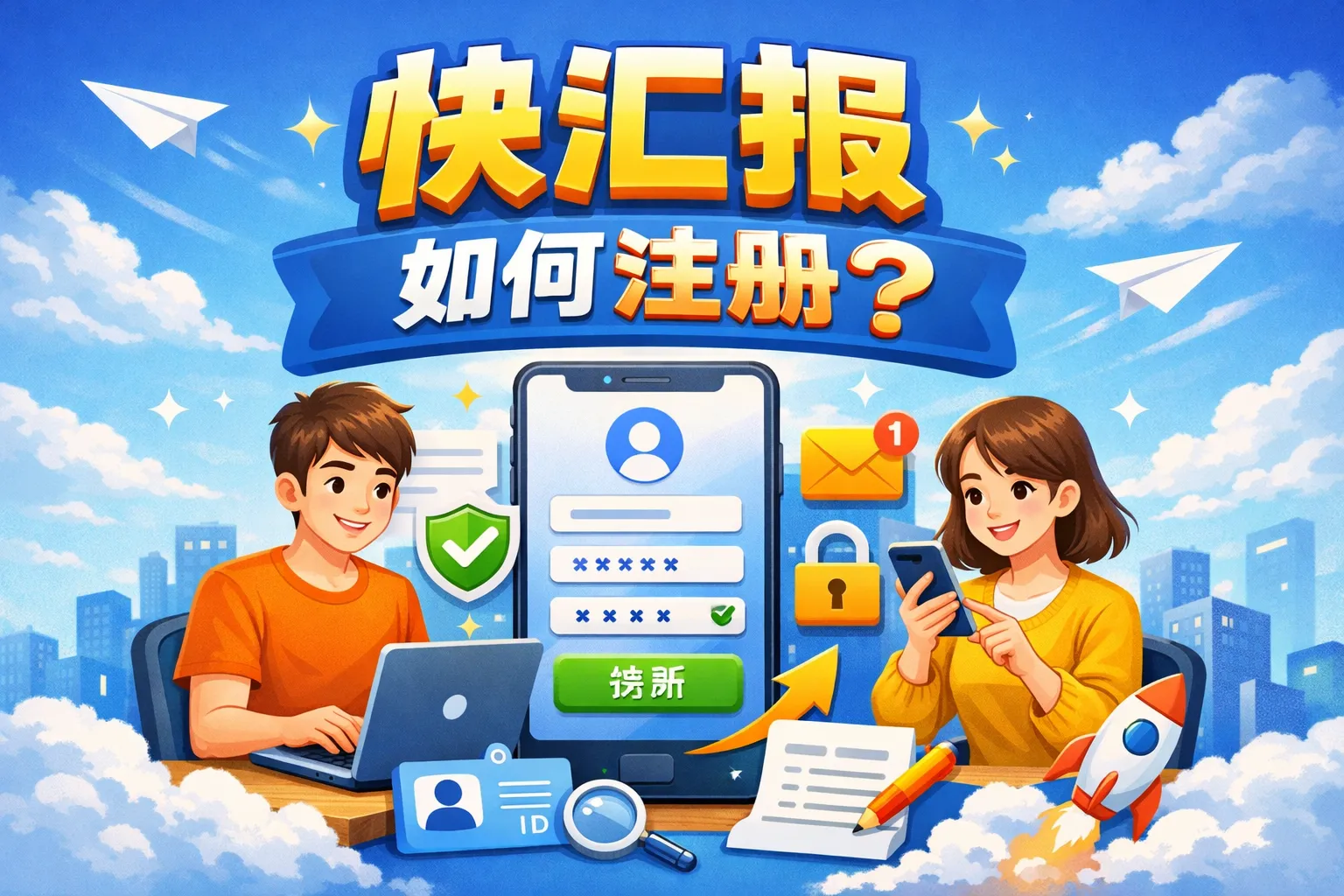 快汇报如何注册