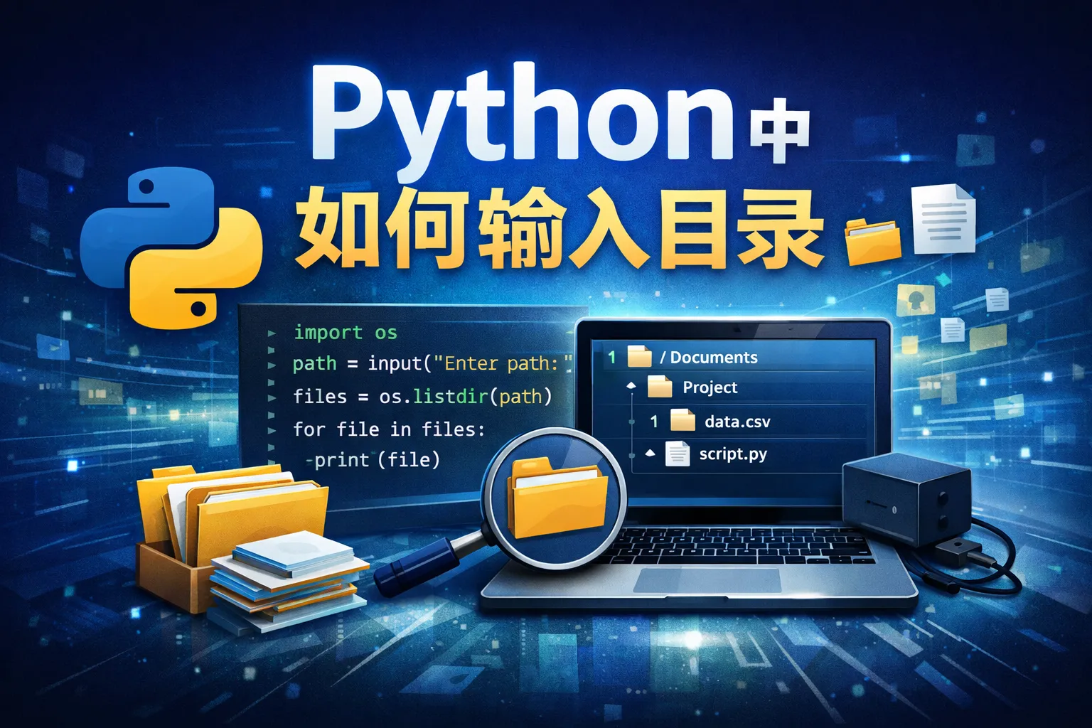 python中如何输入目录