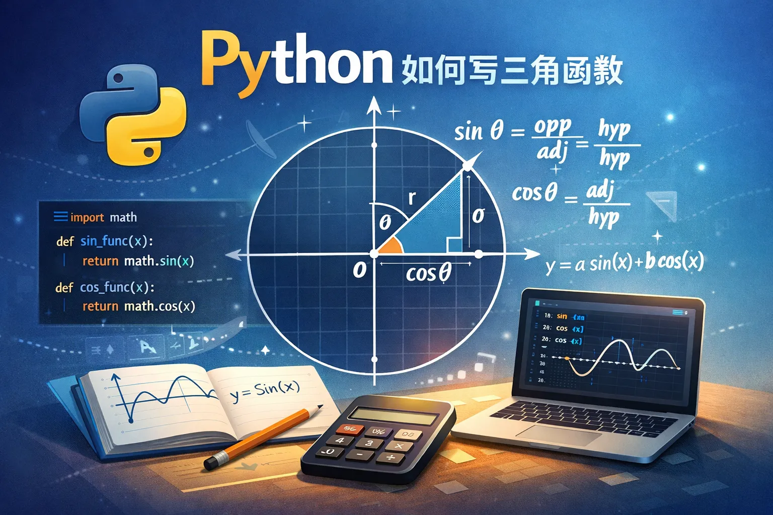 python如何写三角函数