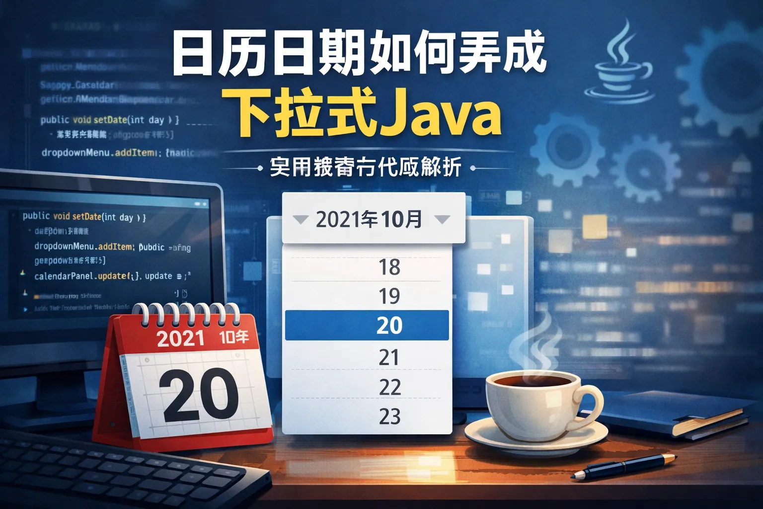 日历日期如何弄成下拉式java