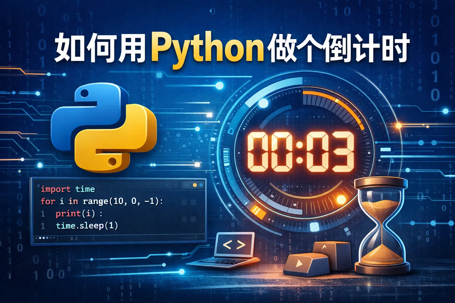 如何用python做个倒计时