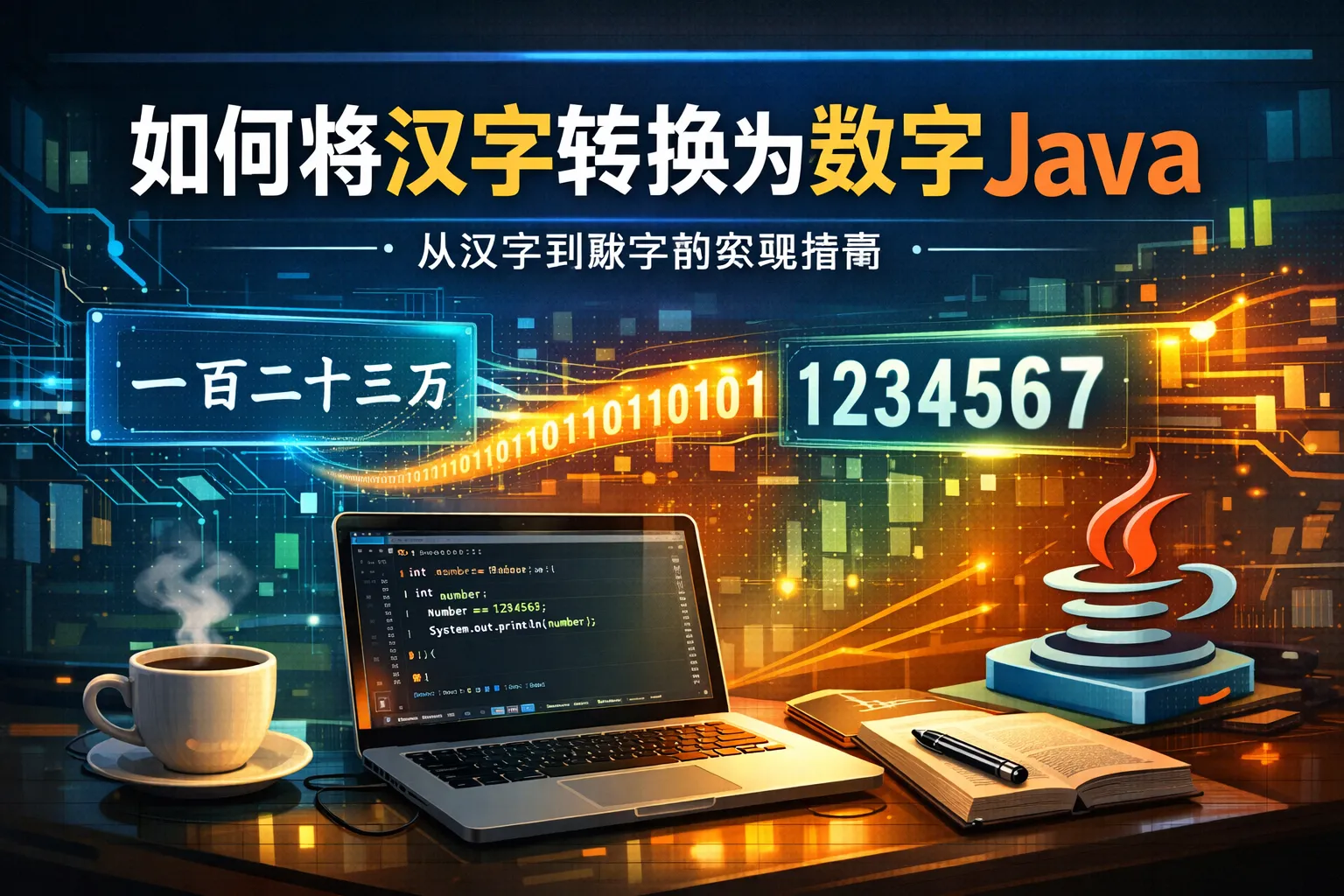 如何将汉字转换为数字java