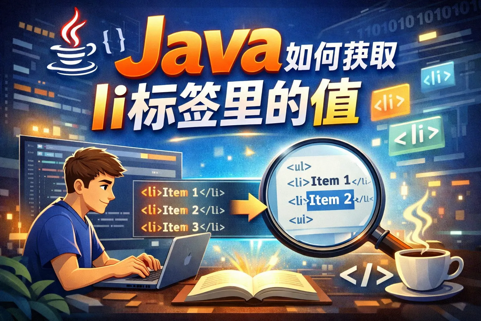 java如何获取li标签里的值