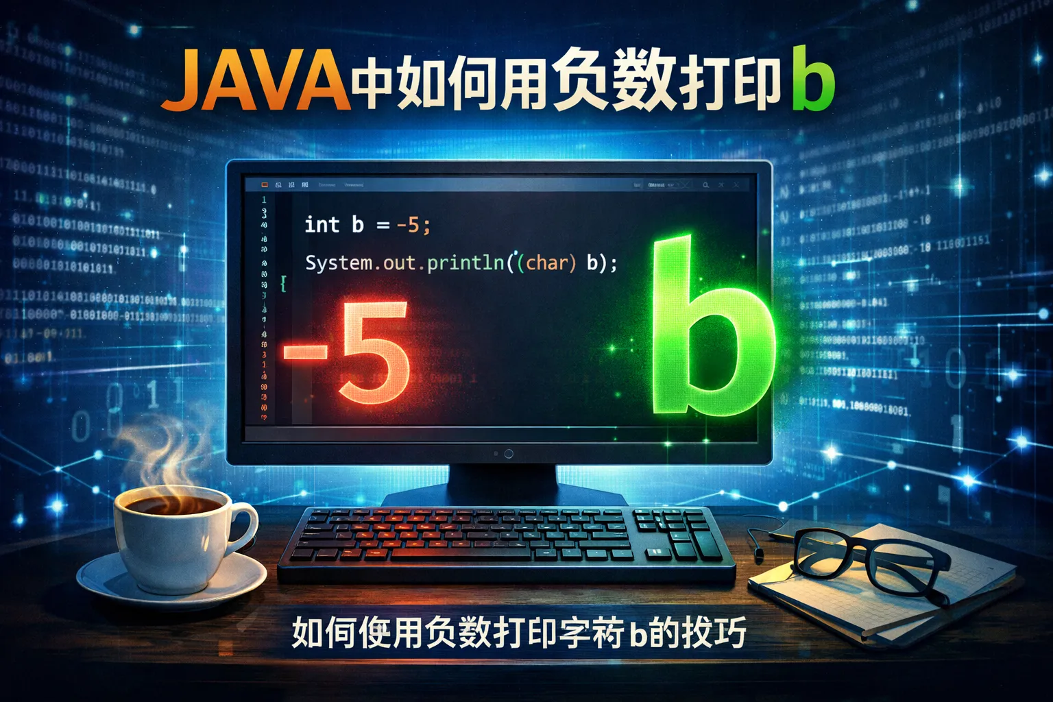 JAVA中如何如何用负数打印b