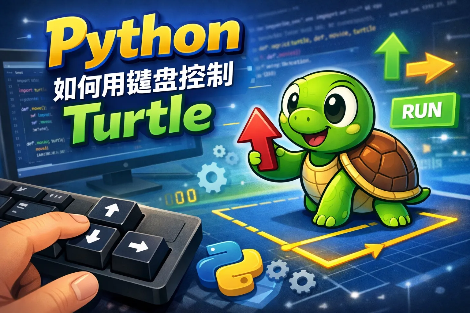 python如何用键盘控制turtle