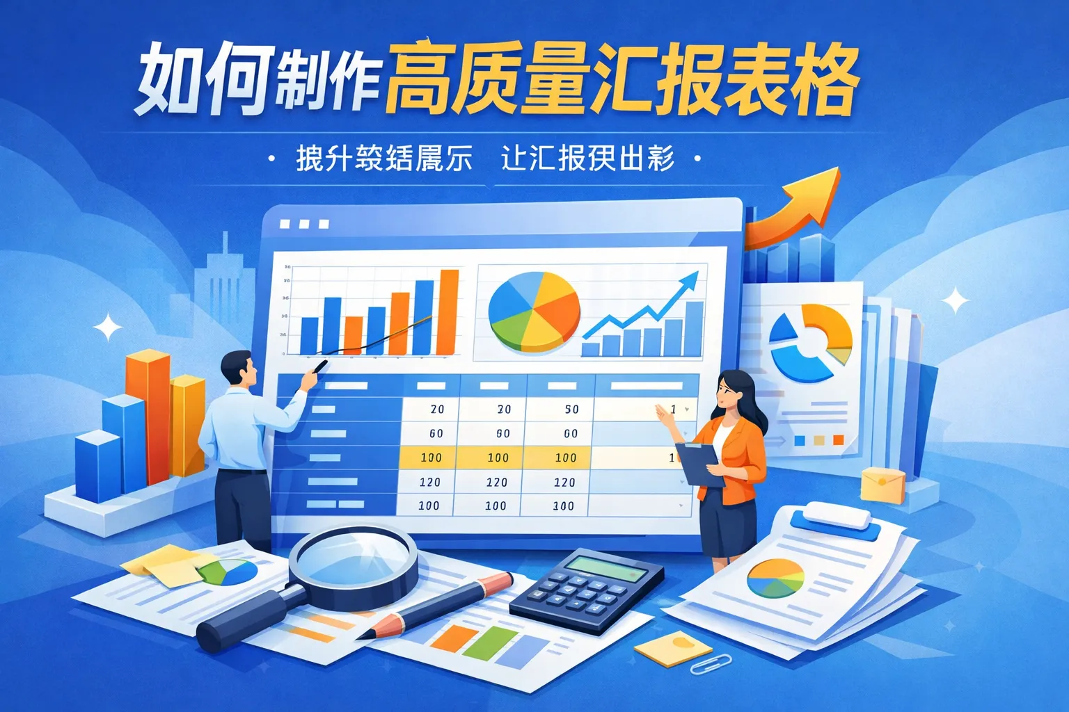 如何制作高质量汇报表格