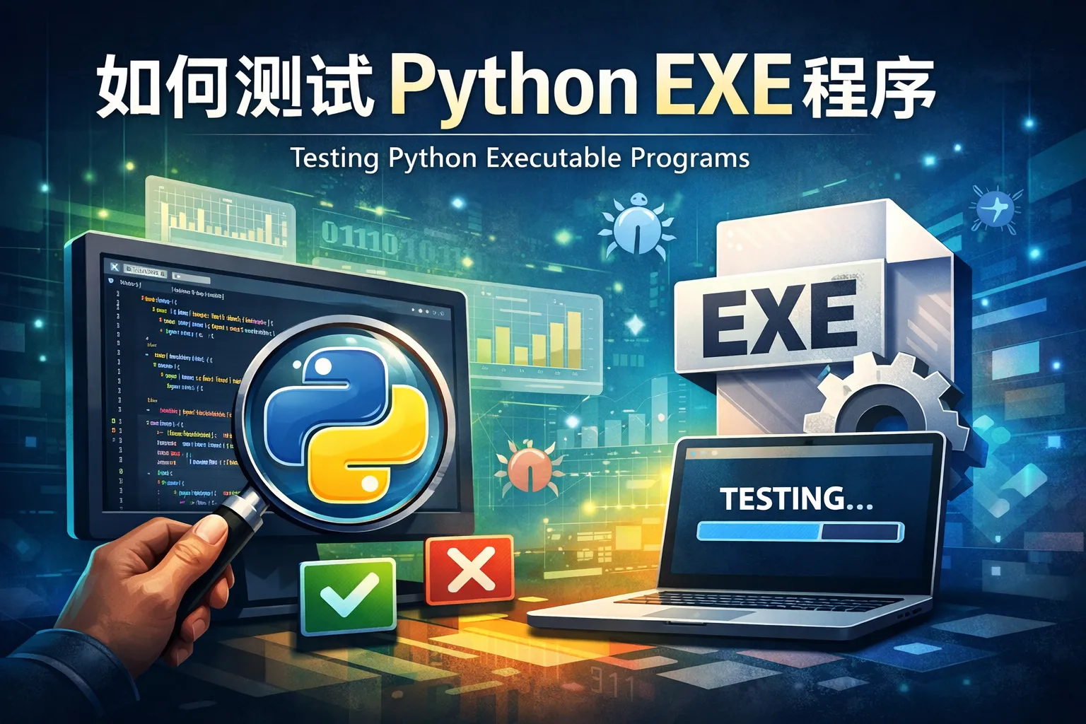如何测试python exe程序