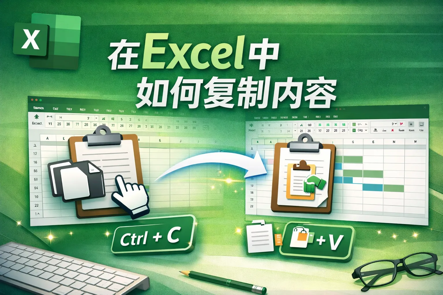 在excel中如何复制内容
