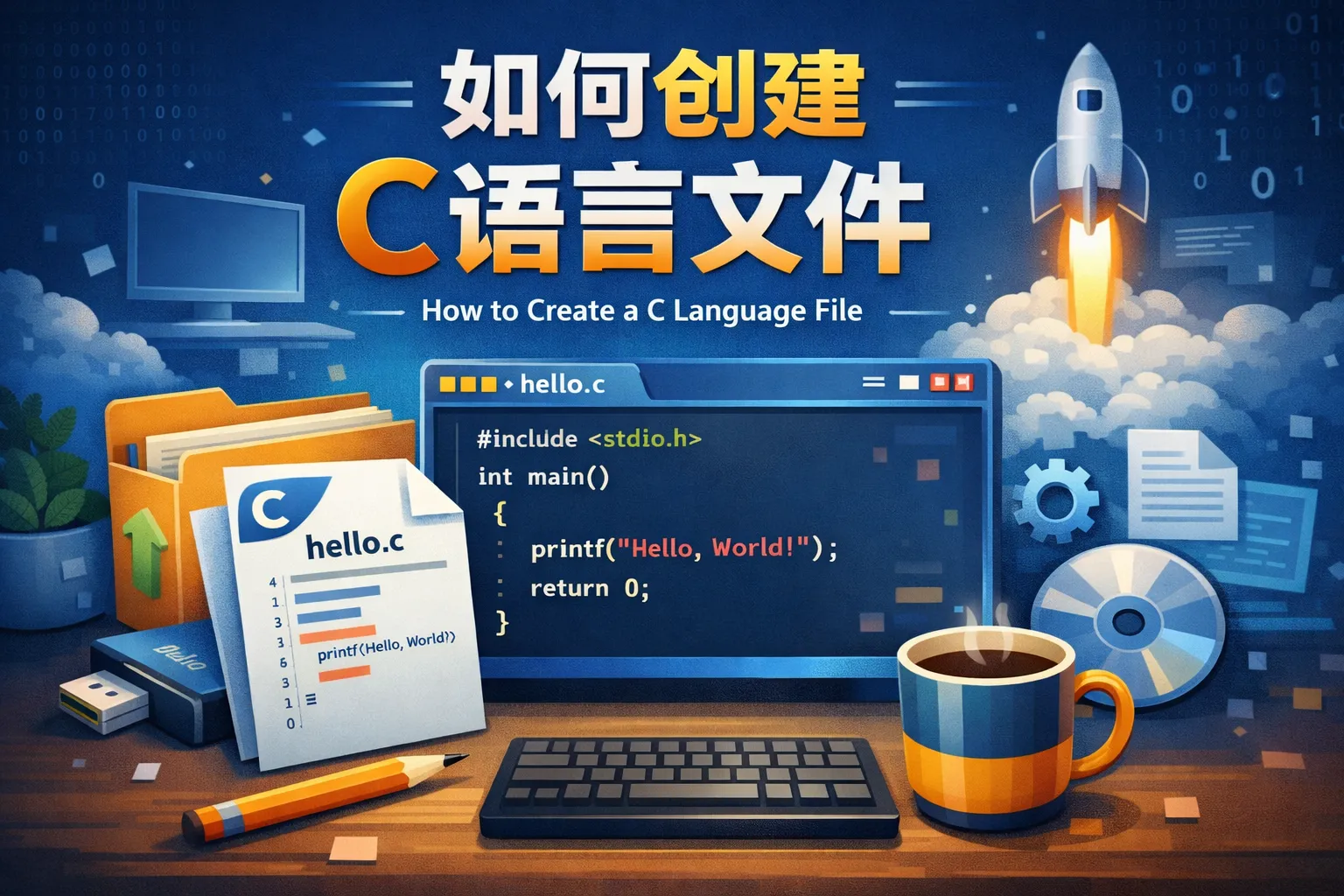 如何创建c语言文件