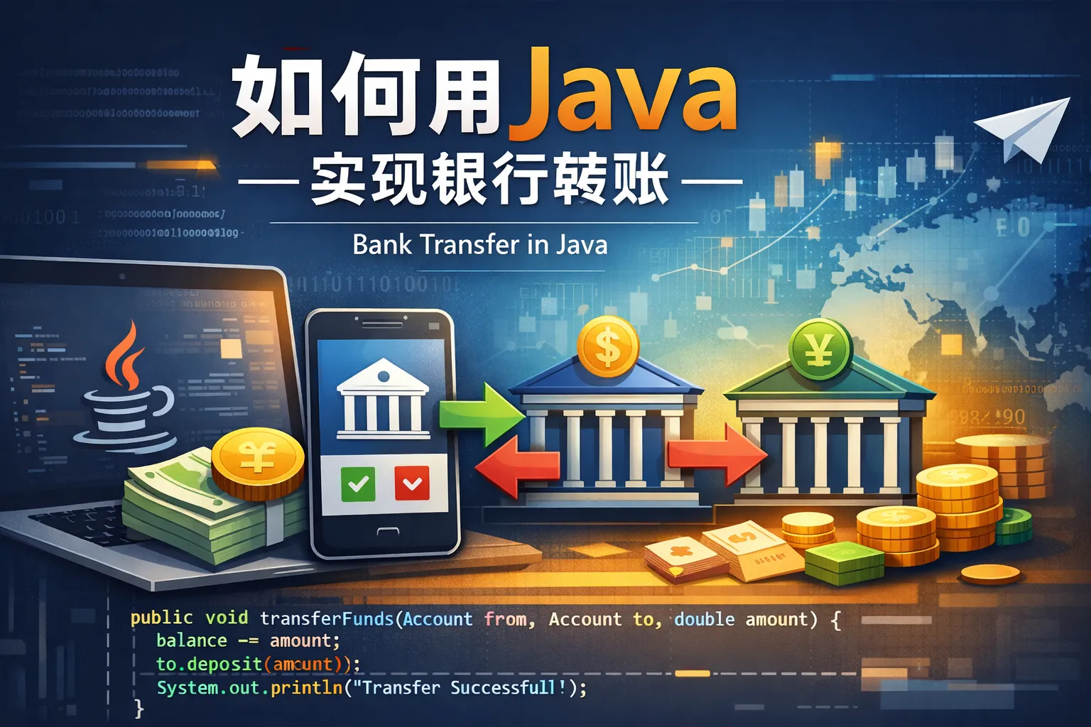 如何用java实现银行转账