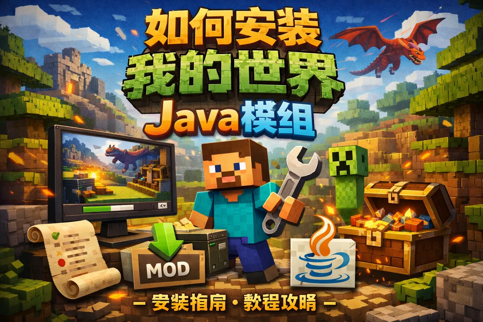 如何安装我的世界java模组