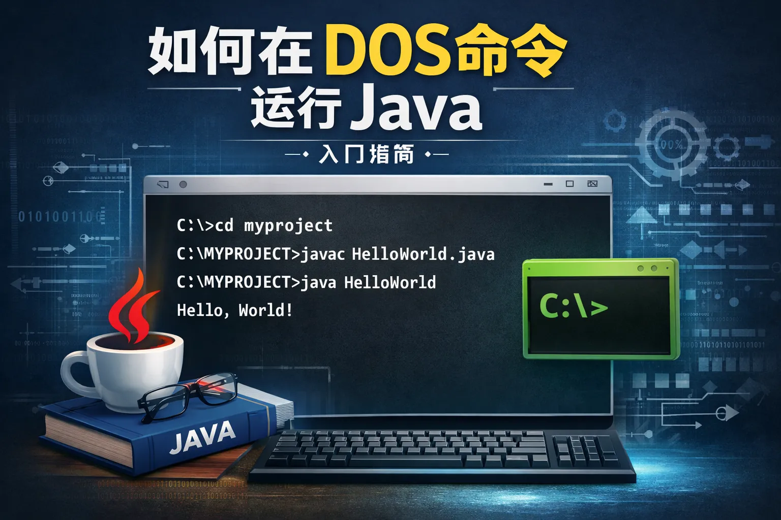 如何在dos命令运行java