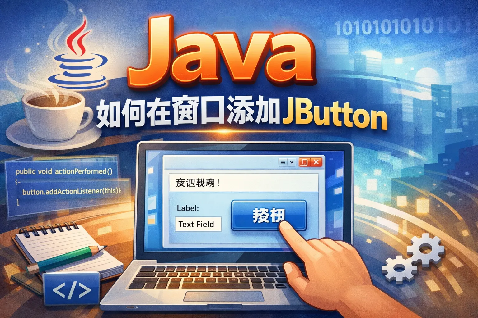 java如何在窗口添加JButton