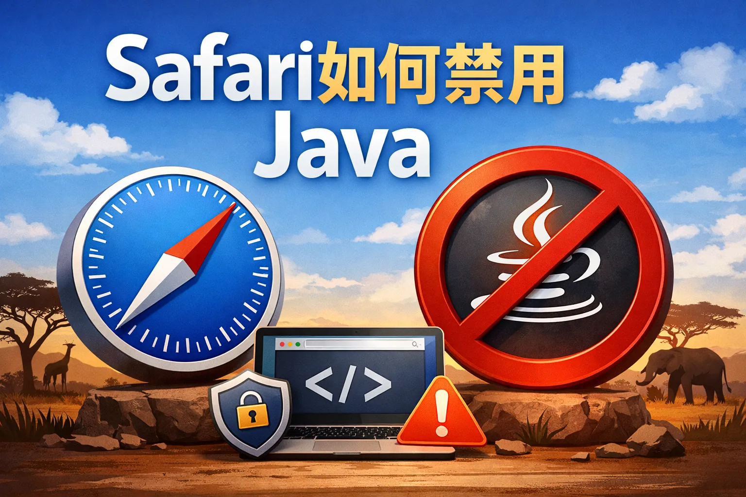safari如何禁示java