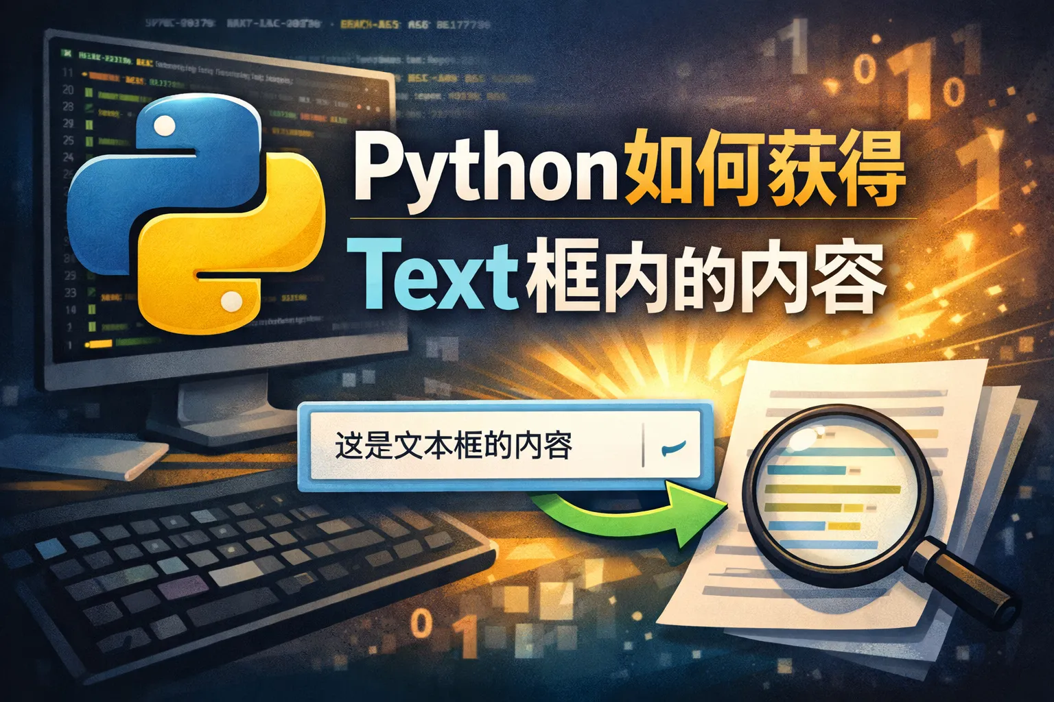 python如何获得text框内的内容