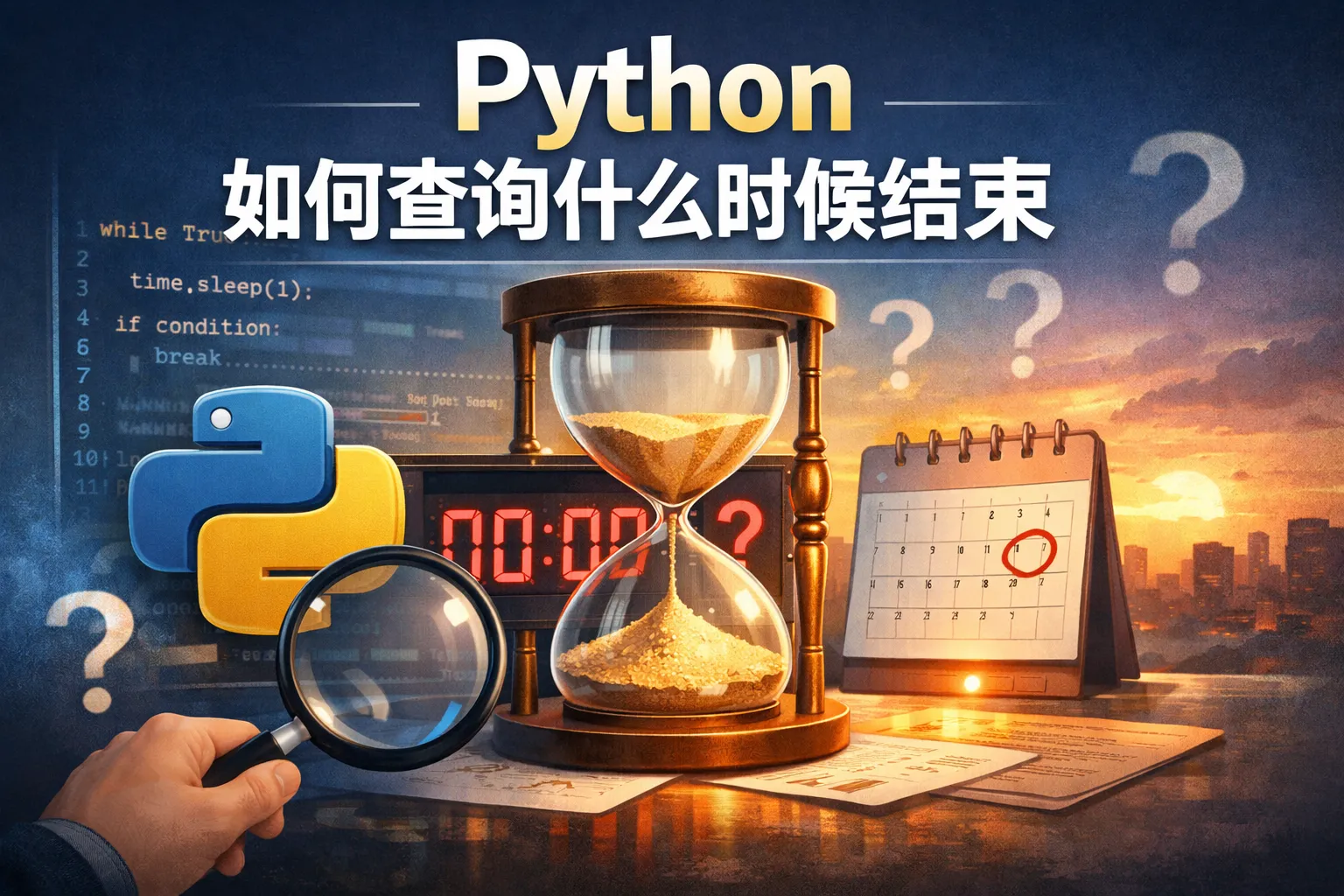 Python如何查询什么时候结束