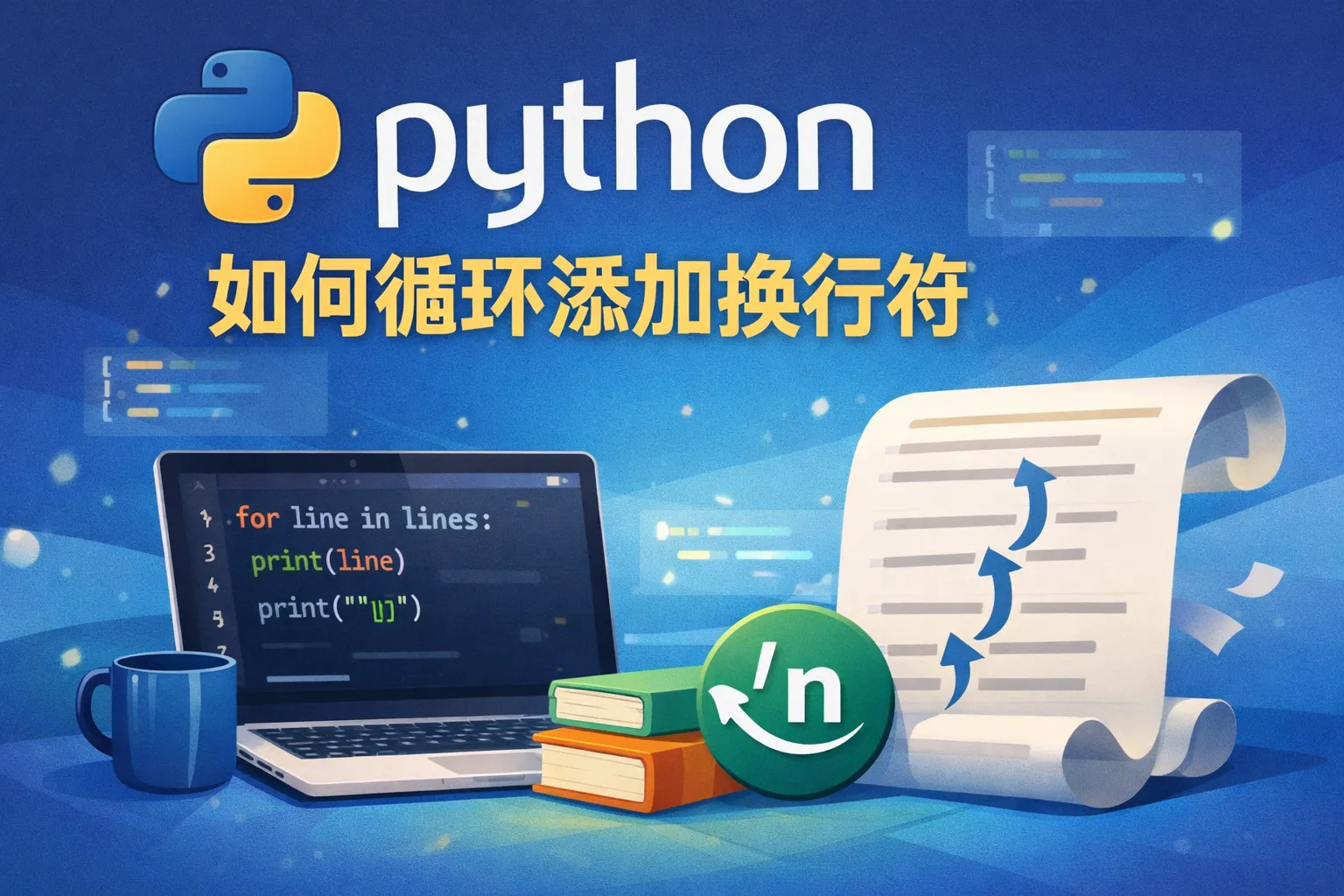 python如何循环添加换行符